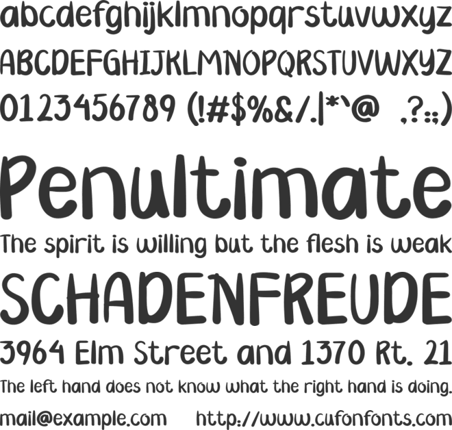 Yellow Peach font preview