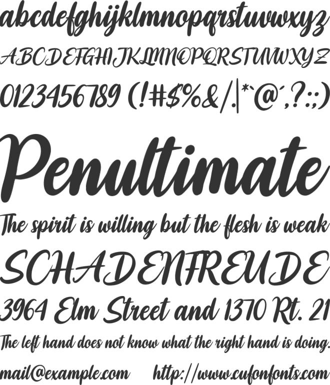 Bartender and Cocktail font preview