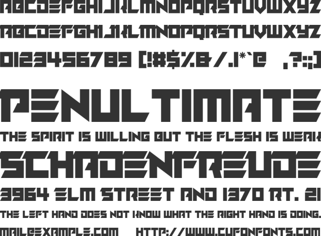 Robot Rangers font preview