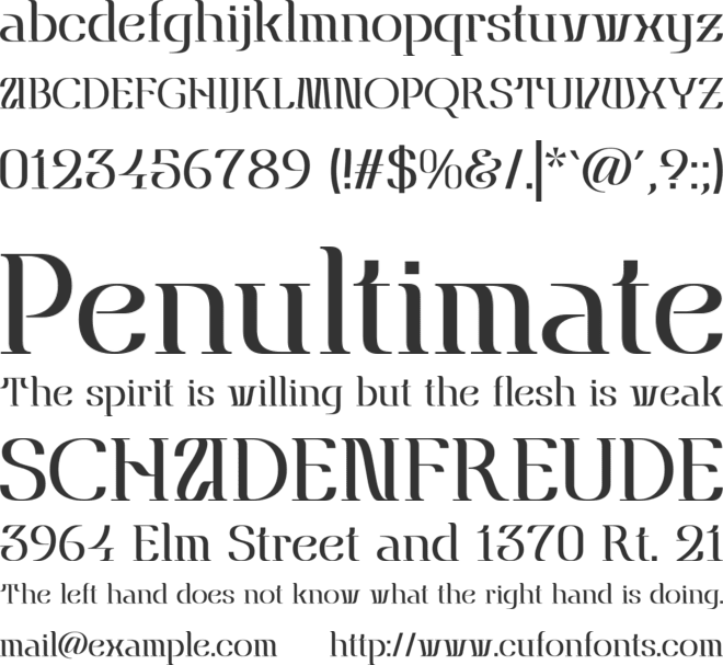 Wedusa font preview
