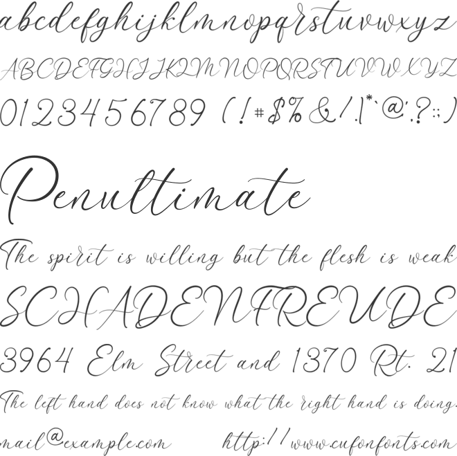Marontha font preview
