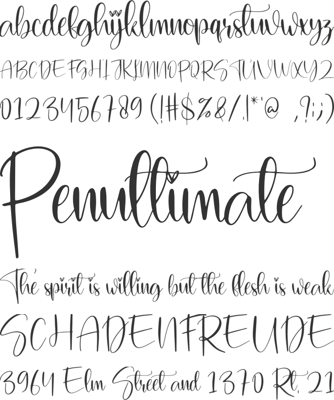 Spring Handmade font preview