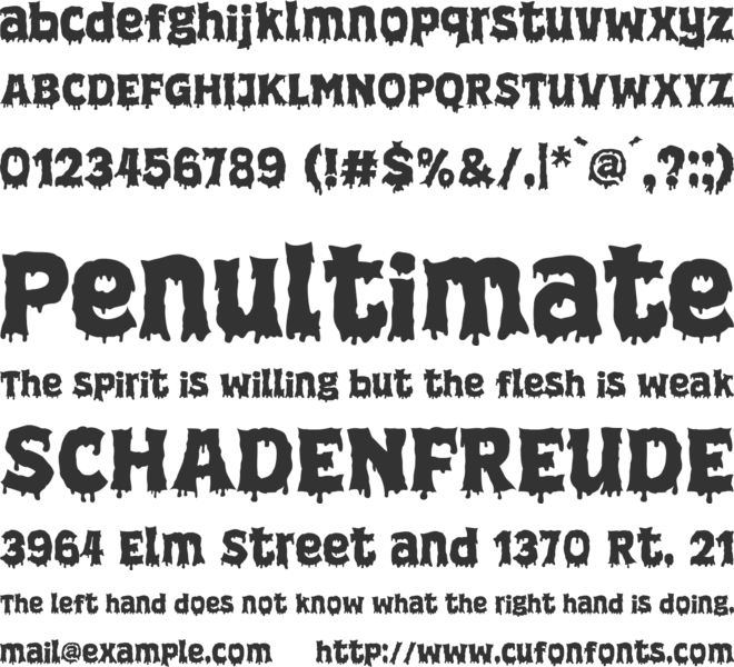 Super Mystery font preview
