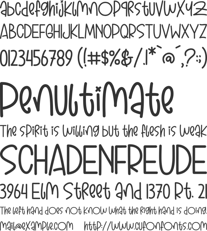 Geronie font preview