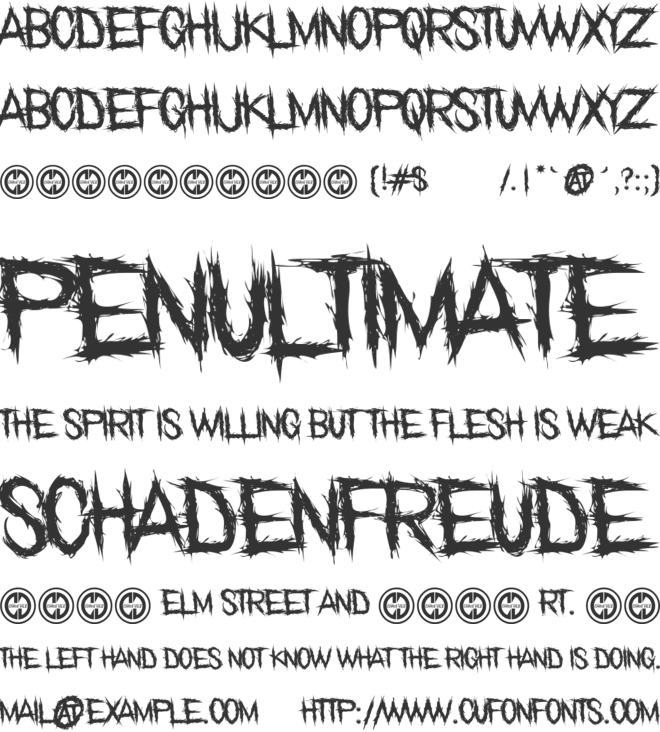 Ruthless Savage font preview