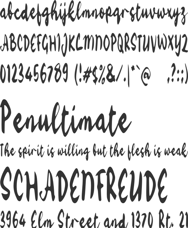 L Lasyare font preview