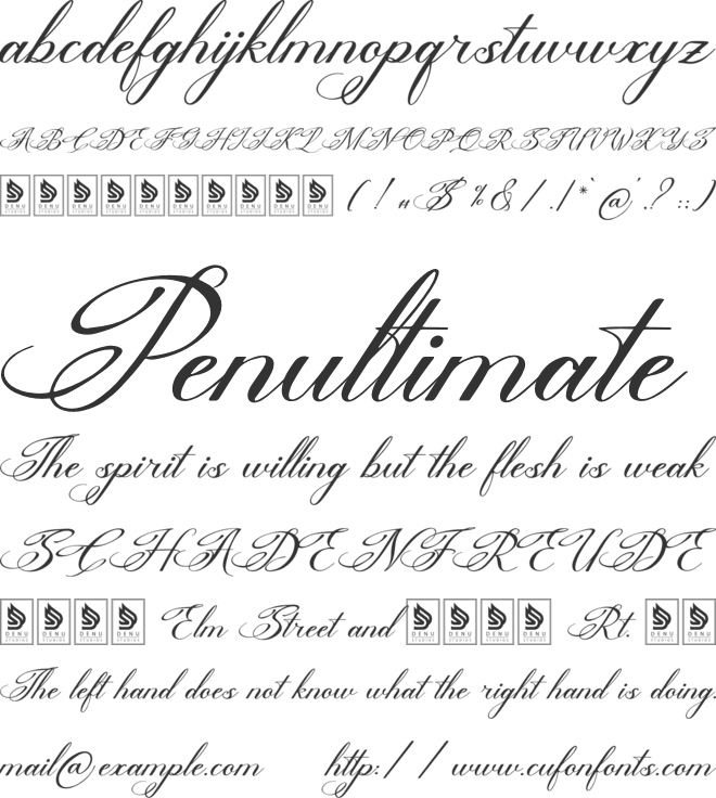 Bittenong Cenduin font preview