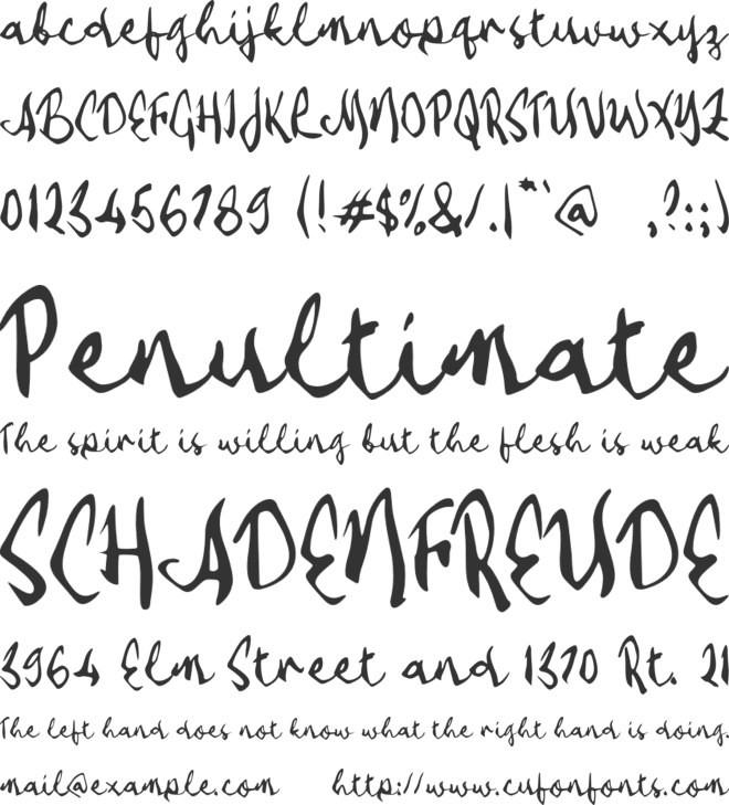 L Losary font preview