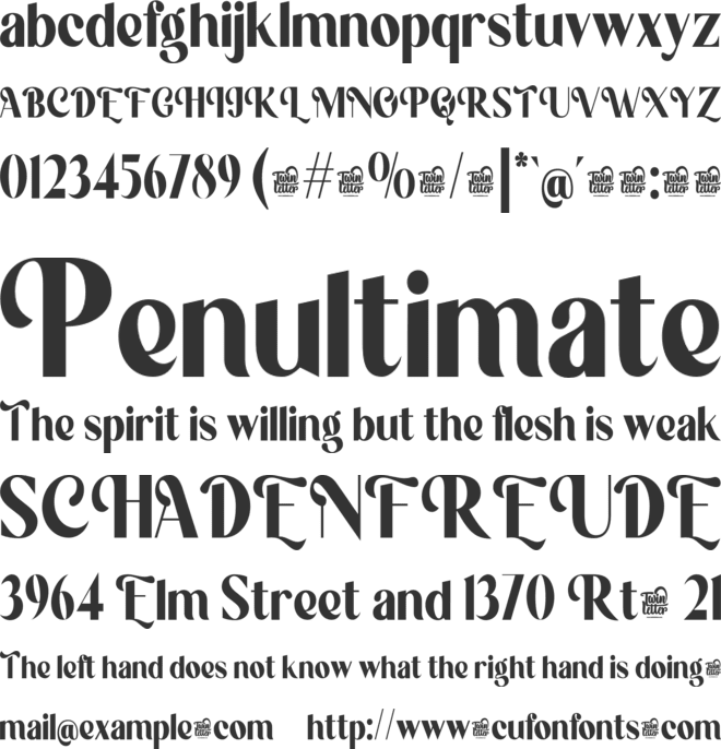 Queen Temoz Trial font preview