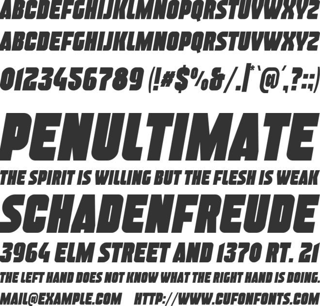 Artch font preview