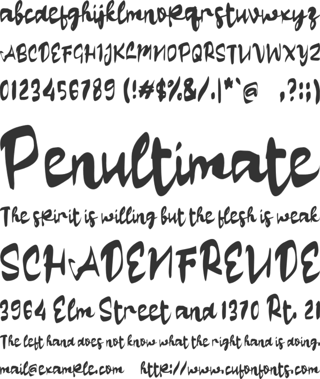 L Lefiah font preview