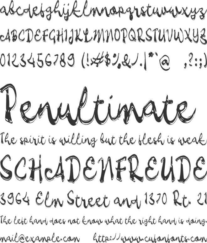 L Lemilyan font preview