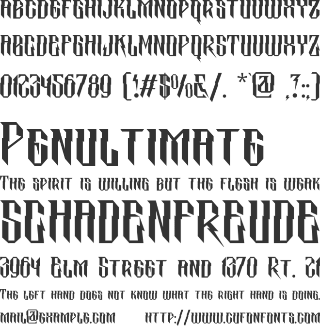 ultron font preview