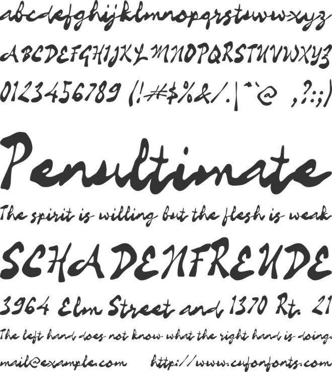 L Lembasty font preview