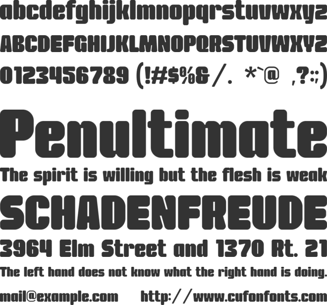 Nexin font preview