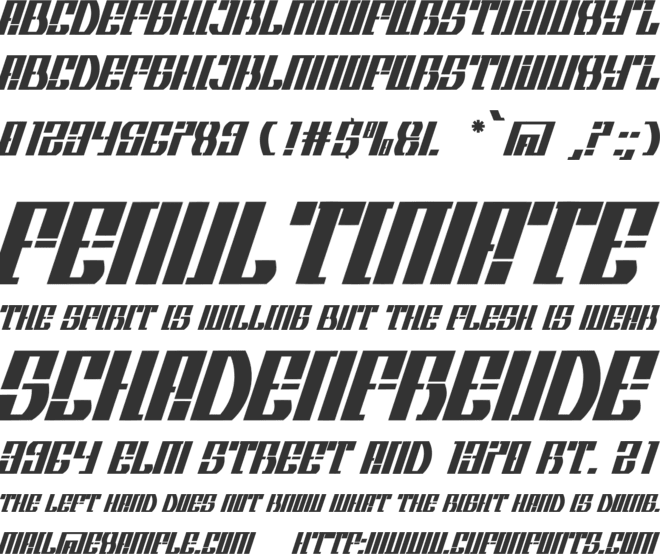 Bomfier font preview