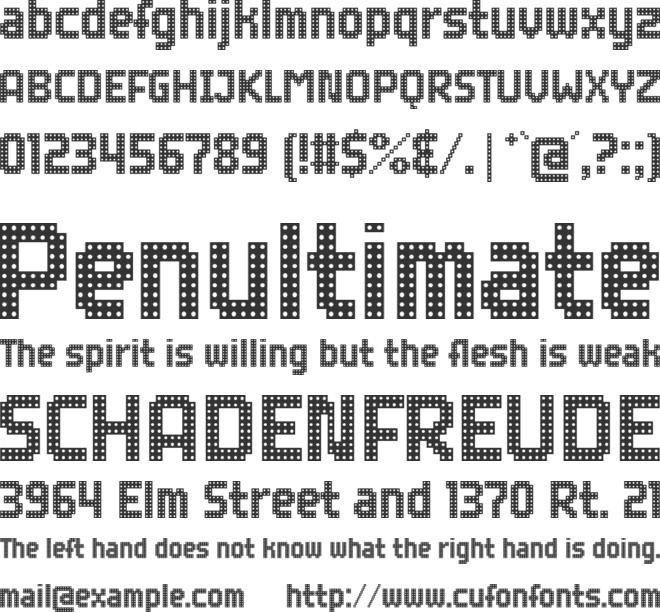 Domino Brick font preview