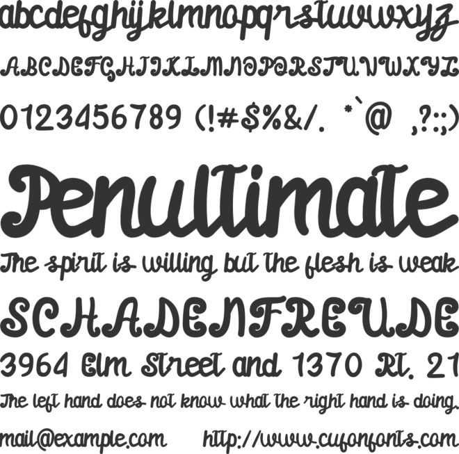 Kaltrinas font preview