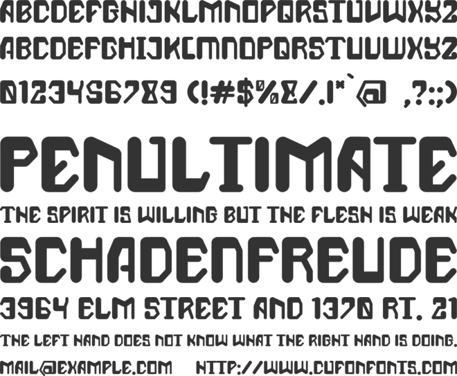 Zavoltra font preview