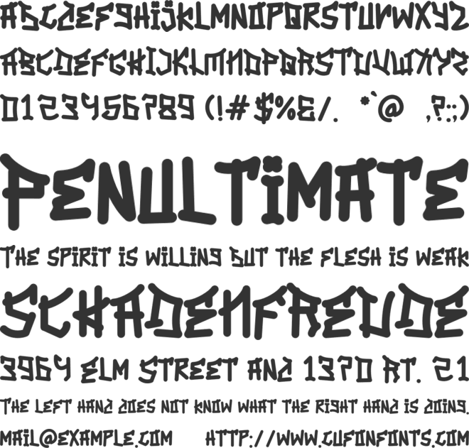 Xanovre font preview