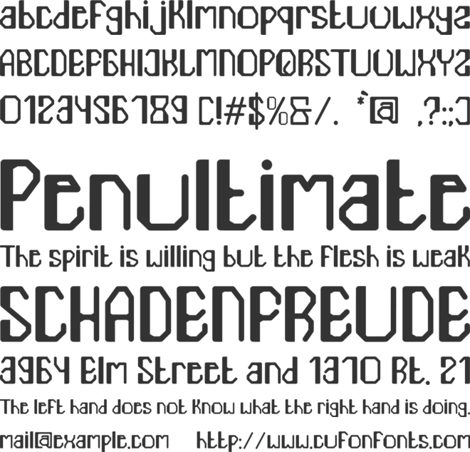 Vorpalus font preview