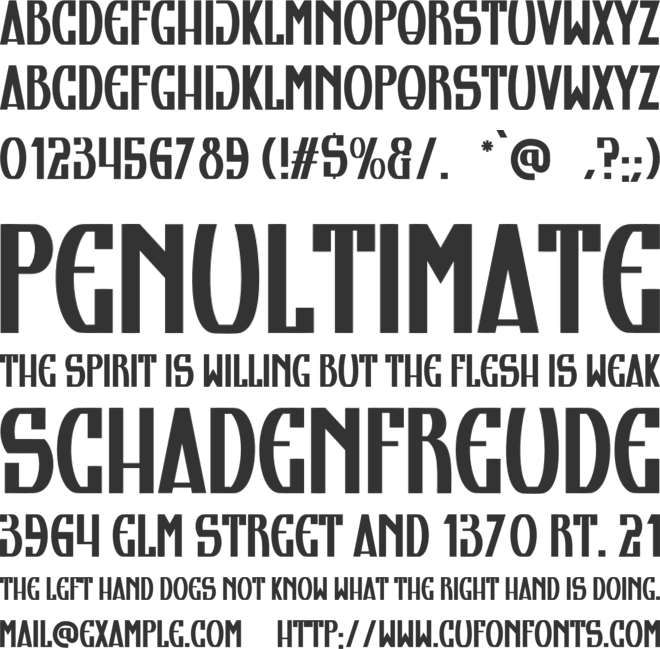 Kaitszeo font preview