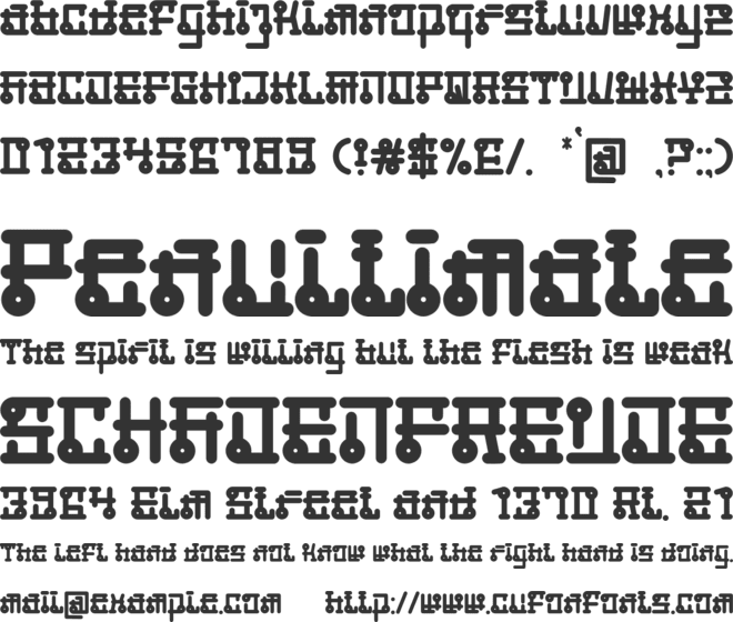 Hakorel font preview