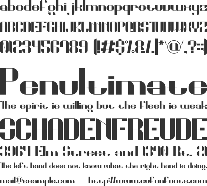 Mefinast font preview