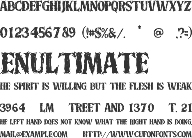 Blade Desire font preview