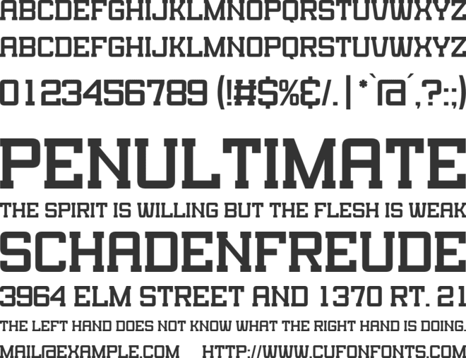 Support Sports font preview