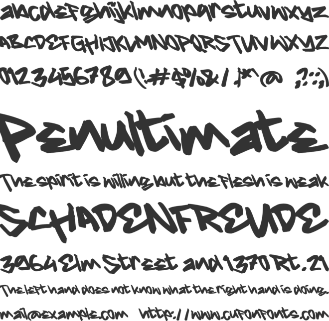 M Mydrea font preview