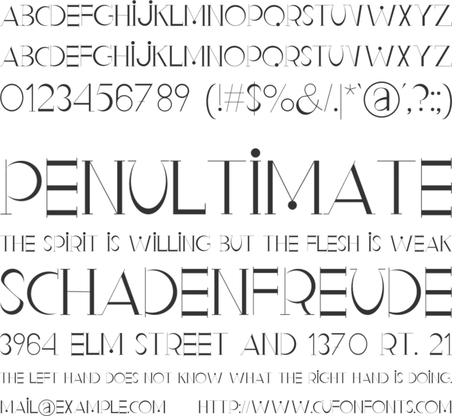 Malito Fashion font preview