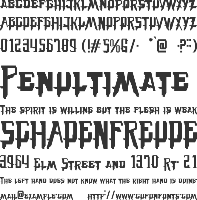 Braves Ruiner font preview