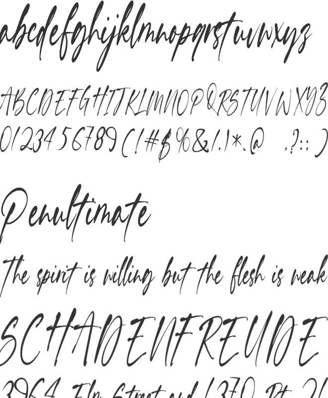 Sharifattah font preview