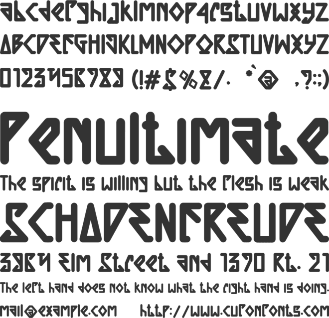 Lothares font preview