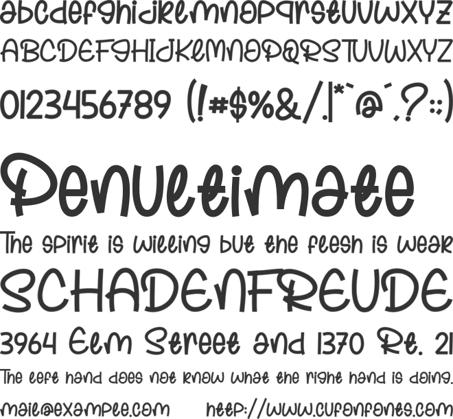 Ginger Lemon font preview