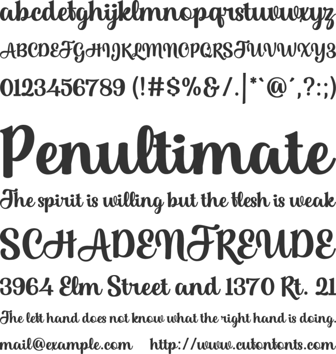 Getlles font preview