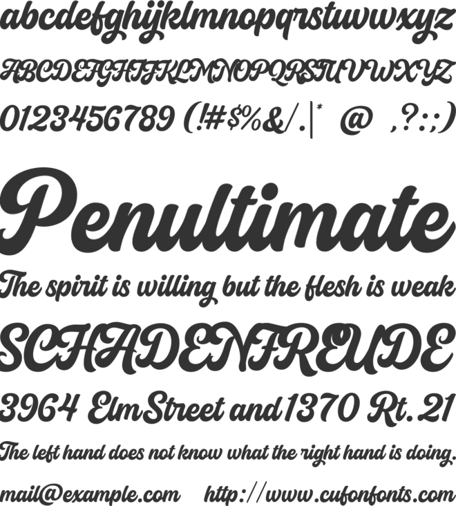 Cricket font preview