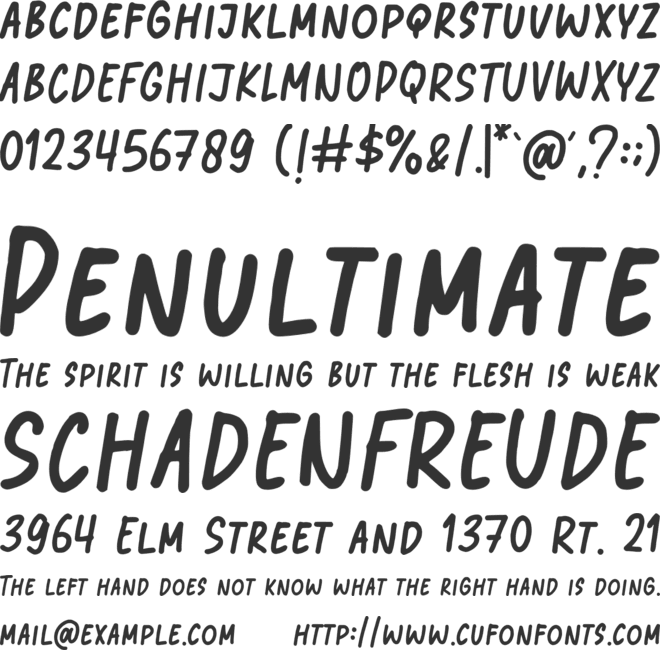 Taquila font preview