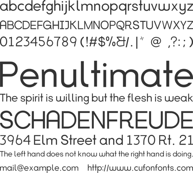 Allen Sans font preview