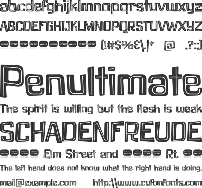 Zolla Outlined font preview