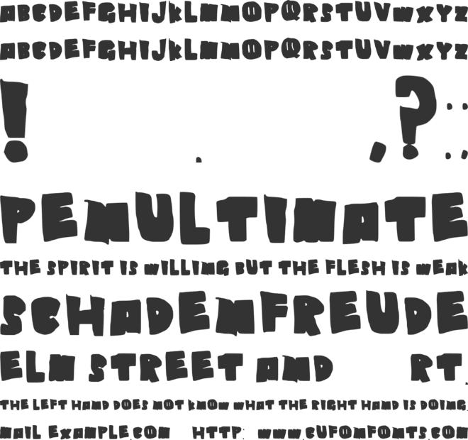 Nictown font preview