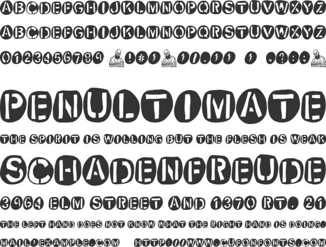 Stencil Redondo font preview