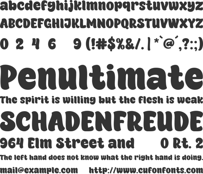 Super Friend font preview