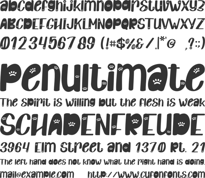 Grumpy Cat font preview