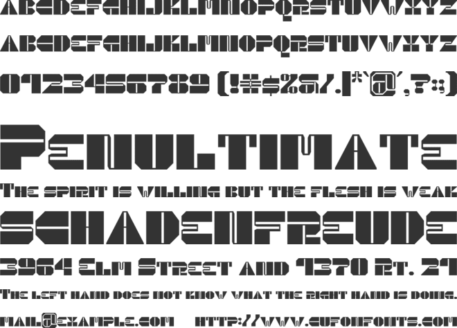 Black Circuit font preview