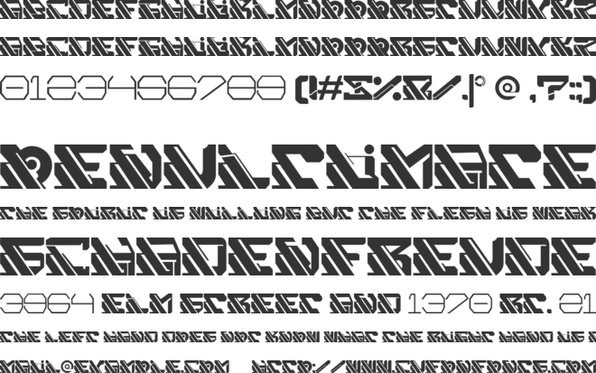 Cyber Square font preview