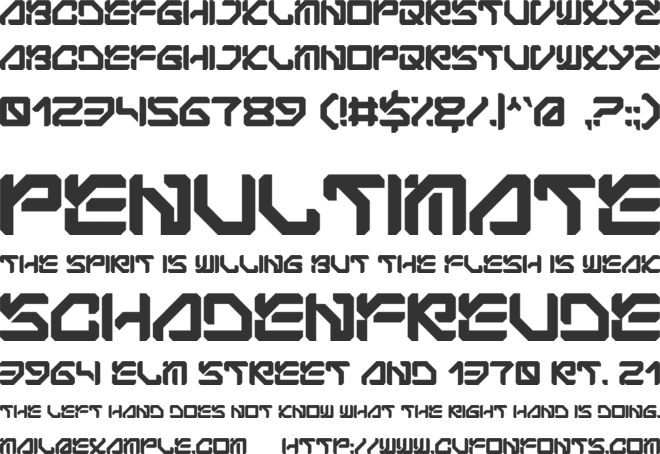 Bigs Robotic font preview