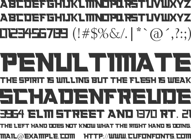 Emlock font preview