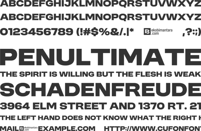 MODERNIZ font preview